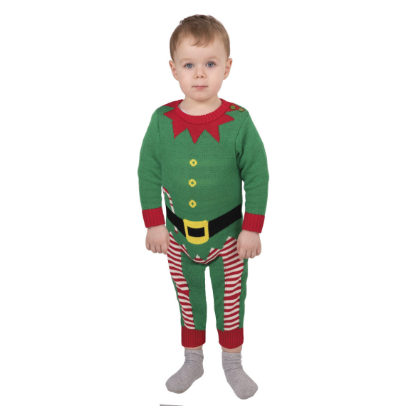 Déguisement petit lutin de Noël bébé