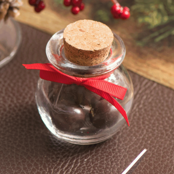 Petit pot bocal dragées verre Rond