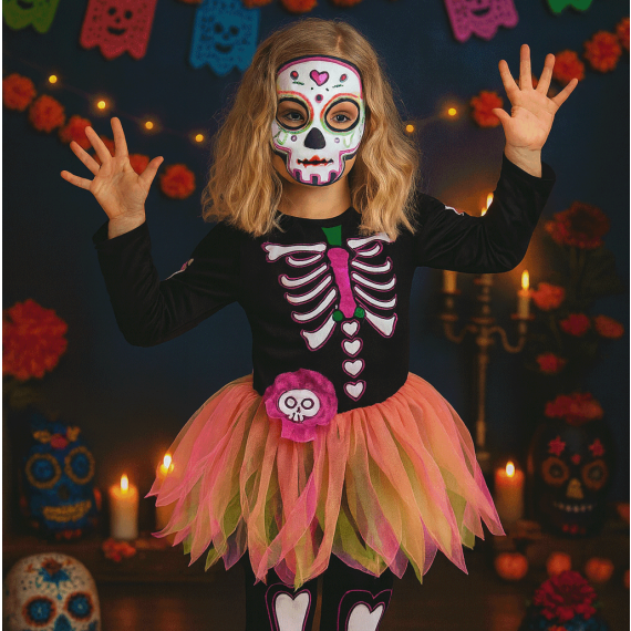 Déguisement dia de los muertos Le jour des morts pour Halloween
