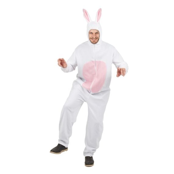 Déguisement Homme Lapin Blanc S/M, deguisement pas cher - Badaboum