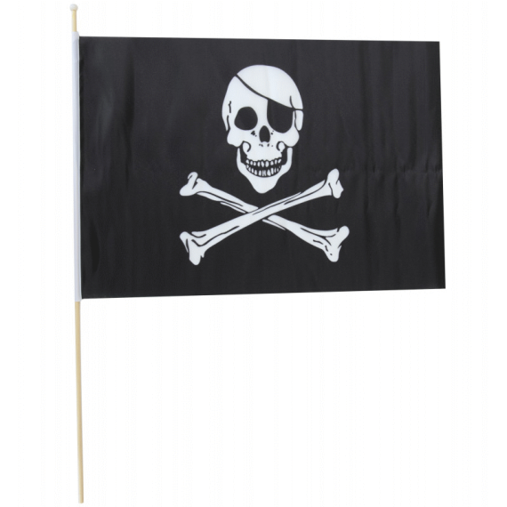 Drapeau Pirate Noir Avec Une Tête De Mort