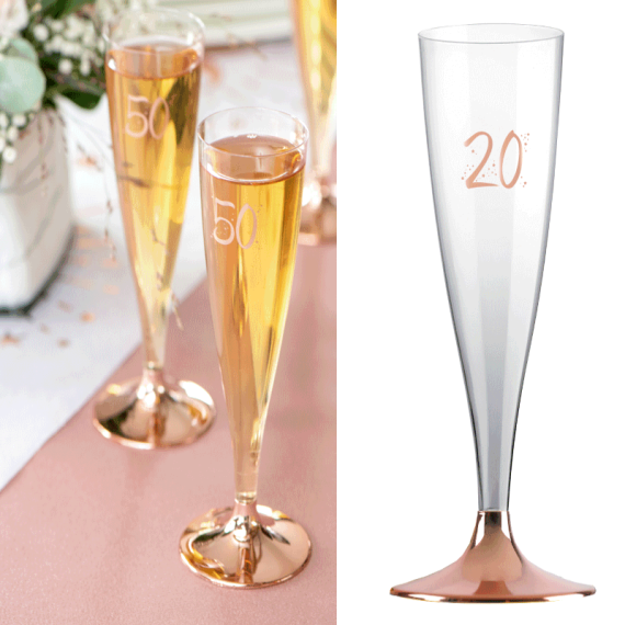 Coupe et flute champagne design jetable - Ma déco de fête