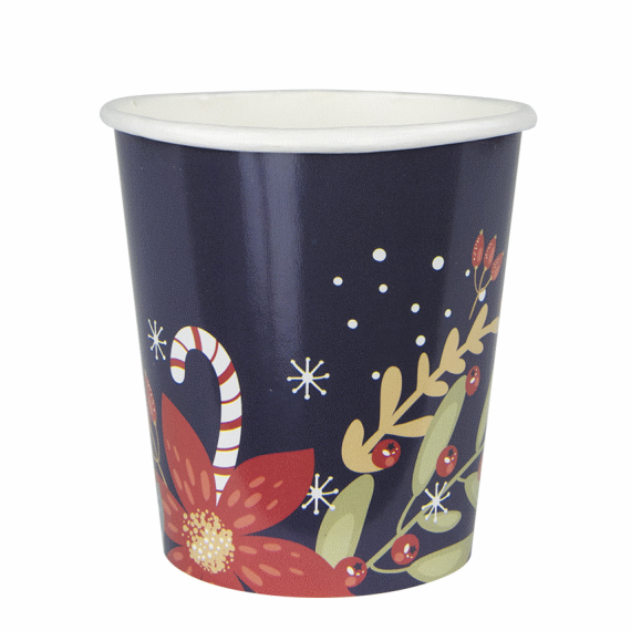 Gobelets en carton Nuit de noel 20cl - Vaisselle Jetable pas Cher