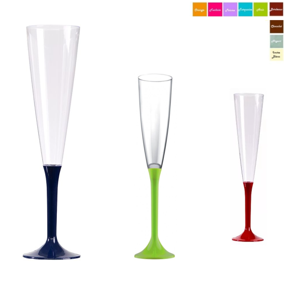 grande flûte à champagne en plastique 16 cm - Vaisselle jetable - Badaboum