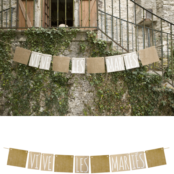 Ruban de table mousse sur jute, decoration mariage - Badaboum