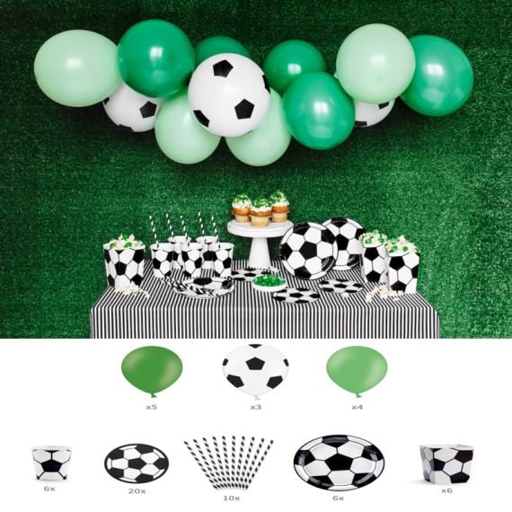 Kit Déco anniversaire thème football - Vaisselle Jetable pas cher 