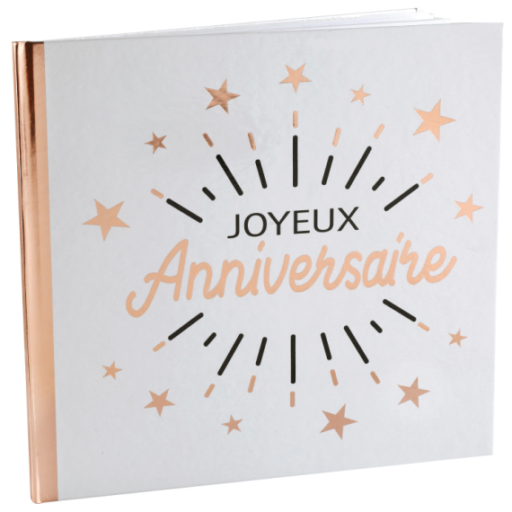 Livre D'or Mariage Ou Anniversaire - 21x21cm, Couverture Rigide - Avec Stylo Et Autocollants - Pour Souvenirs Personnalisés