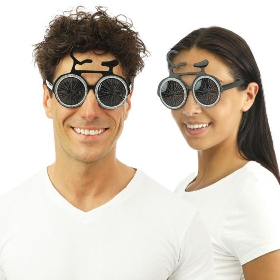 Lunettes vélo Noir, accessoire de déguisement drôle et original