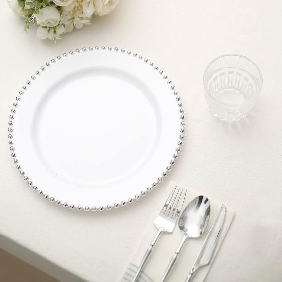 Assiette plastique perle Or, vaisselle jetable - Badaboum