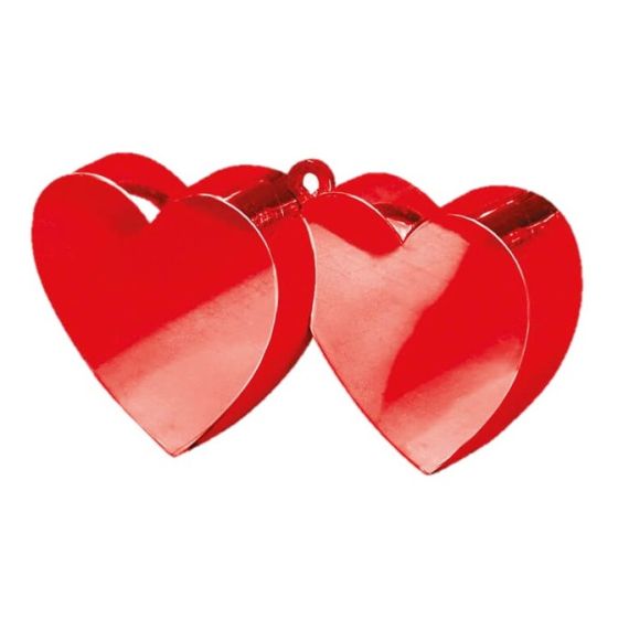 Ballons Coeur Rouge Avec Serpentin Coeurs