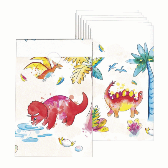 Sac Cadeau Dinosaure Anniversaire en papier x10