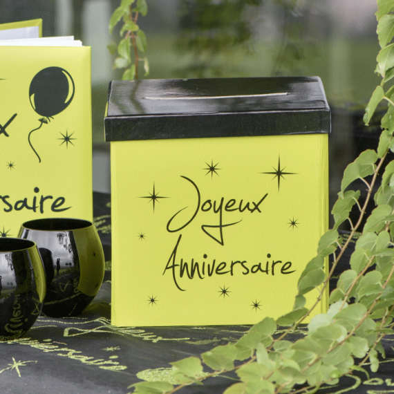 Urne Livre Joyeux Anniversaire à Personnaliser