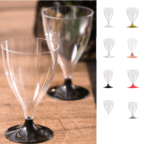 Verres à pied jetables