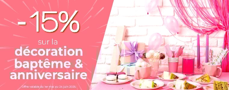 decoration anniversaire pas cher
