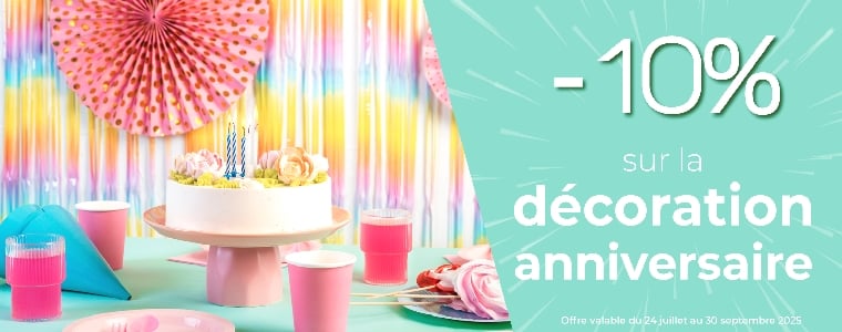 decoration anniversaire pas cher