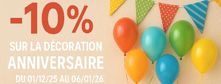 anniversaire deco pas cher