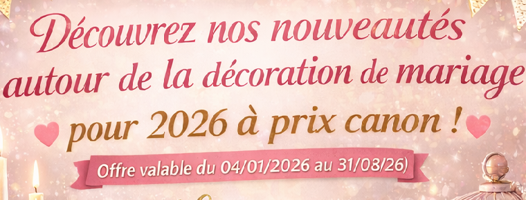 nouveaute decoration mariage 2026 pas cher