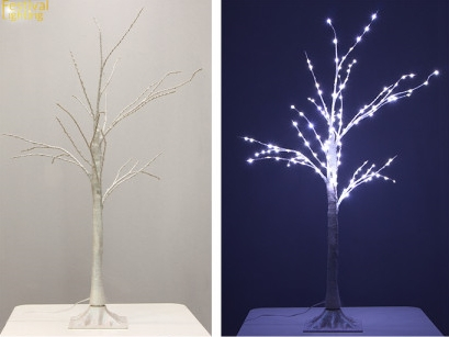 Arbre Lumineux, 144 LED Blanc Chaud, Branches Pliables DIY, Alimenté