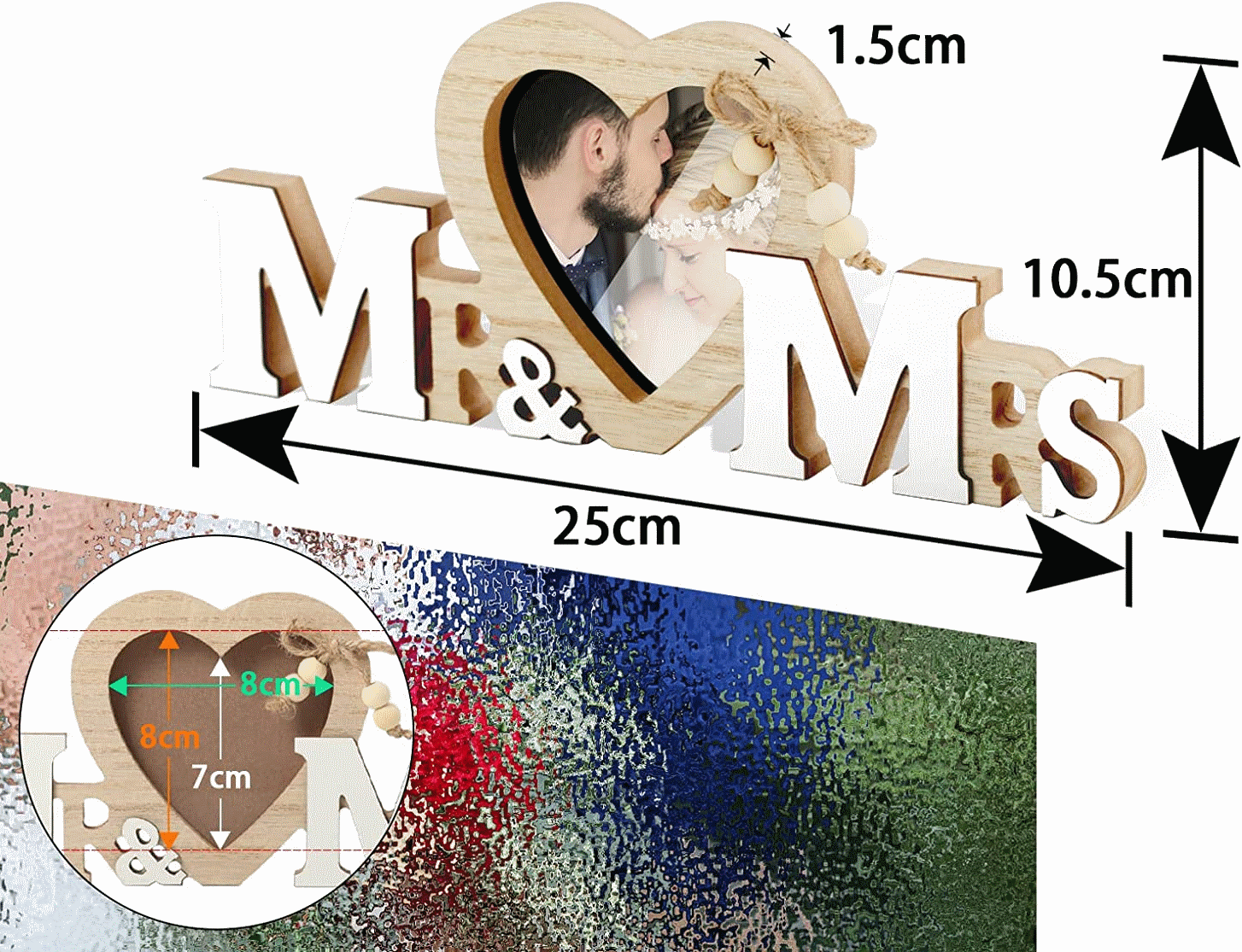 Cadre Photo De Mariage Design Rose 6 X 4 Livré Dans Une