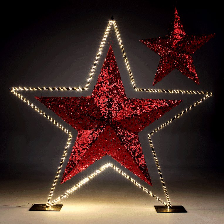 Étoile Déco Noël 50 Cm – Zinc Naturel – Intérieur Et Extérieur