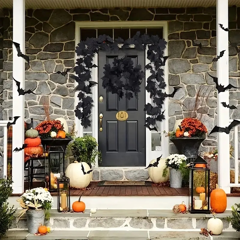 Guirlande LED Automne Halloween 3 Mètres 20 LEDs - Feuilles D'érable, Piles Incluses, Décor D'intérieur