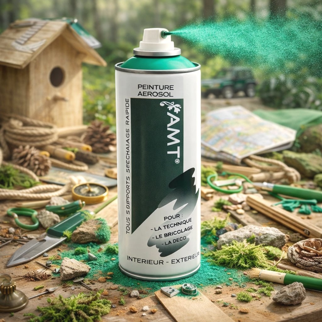 Bidon Aérosol Peinture Caméléon Vert Printemps 400 Ml - Qualité Pro, Effet Changeant